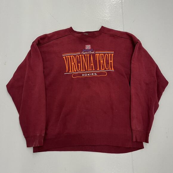 Vintage 90s Virginia Tech Sugar Bowl Boxy Sweatshirt - Picture 1 of 3